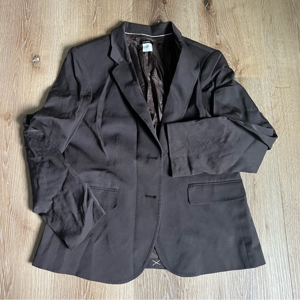 J Crew Women’s Brown Wool Blazer Size P12